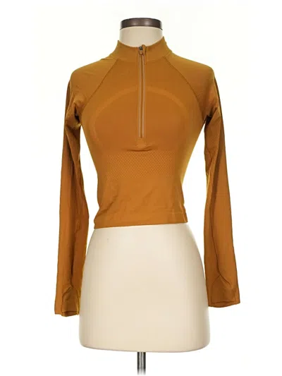 Pre-owned Lululemon Athletica Long Sleeve Turtleneck In Brown