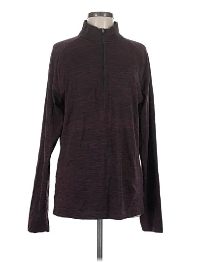 Pre-owned Lululemon Athletica Long Sleeve Turtleneck In Burgundy