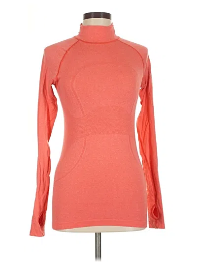 Pre-owned Lululemon Athletica Long Sleeve Turtleneck In Orange