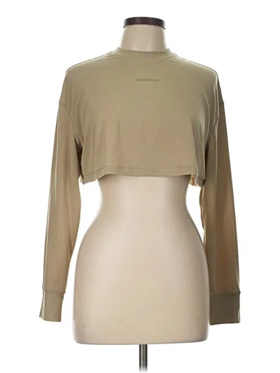 Pre-owned Lululemon Athletica Long Sleeve Turtleneck In Tan