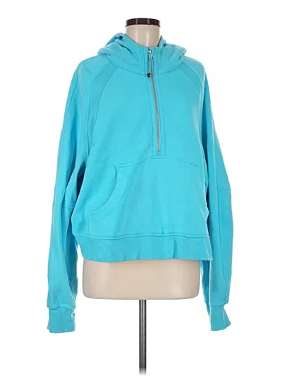 Pre-owned Lululemon Athletica Pullover Hoodie In Blue