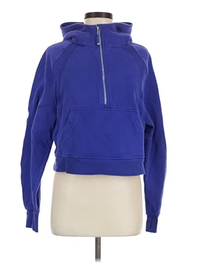 Pre-owned Lululemon Athletica Pullover Hoodie In Blue