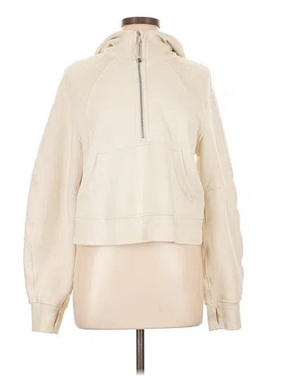 Pre-owned Lululemon Athletica Pullover Hoodie In Ivory