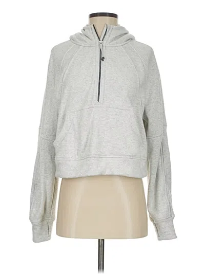 Pre-owned Lululemon Athletica Pullover Hoodie In Silver