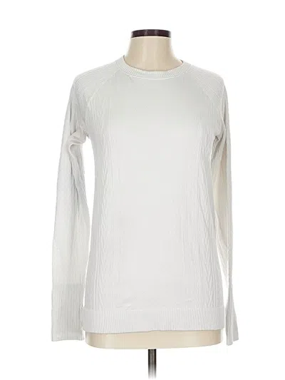 Pre-owned Lululemon Athletica Pullover Sweater In White