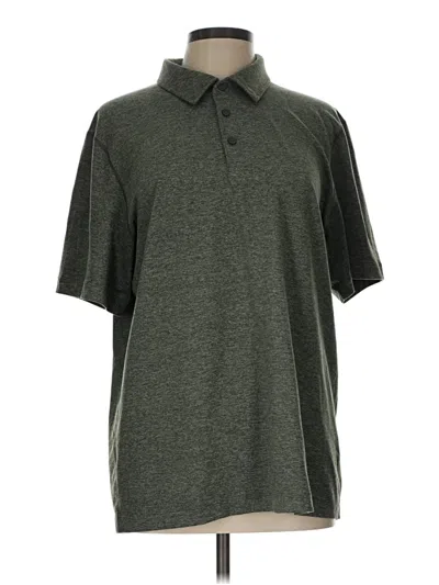 Pre-owned Lululemon Athletica Short Sleeve Button Down Shirt In Gray