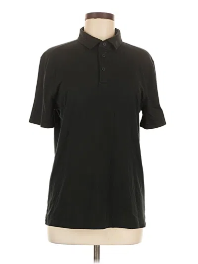 Pre-owned Lululemon Athletica Short Sleeve Polo Shirt In Black