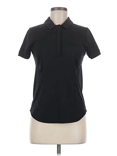 Pre-owned Lululemon Athletica Short Sleeve Polo Shirt In Black