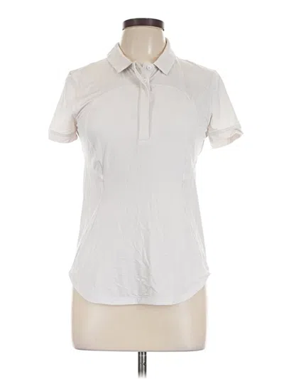 Pre-owned Lululemon Athletica Short Sleeve Polo Shirt In Ivory