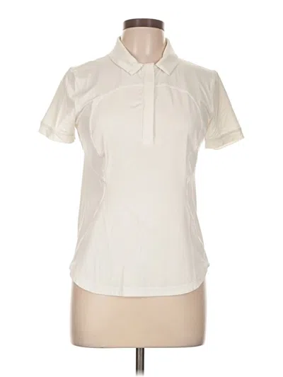 Pre-owned Lululemon Athletica Short Sleeve Polo Shirt In Ivory