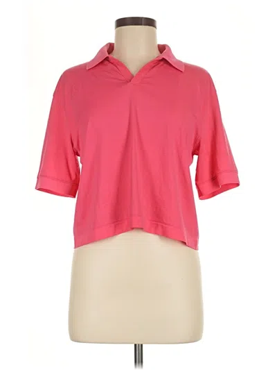 Pre-owned Lululemon Athletica Short Sleeve Polo Shirt In Pink
