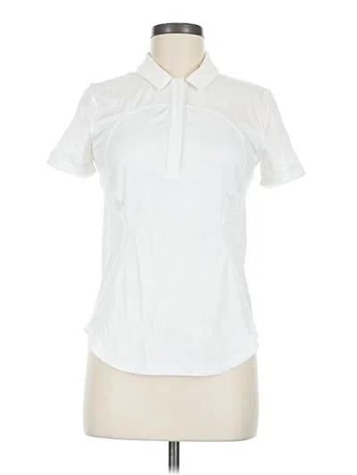 Pre-owned Lululemon Athletica Short Sleeve Polo Shirt In White