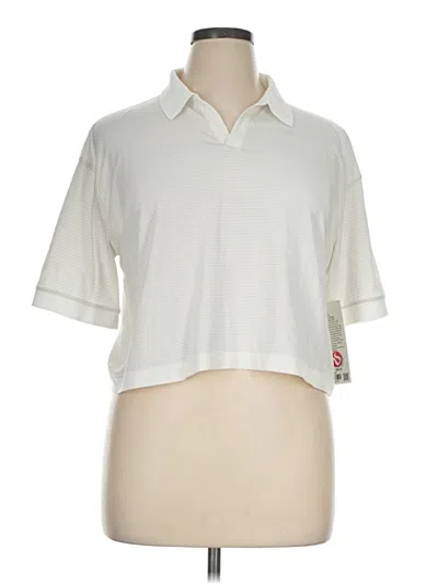Lululemon Athletica Short Sleeve Polo Shirt In White