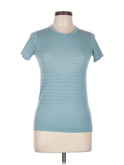 Pre-owned Lululemon Athletica Short Sleeve T-shirt In Blue