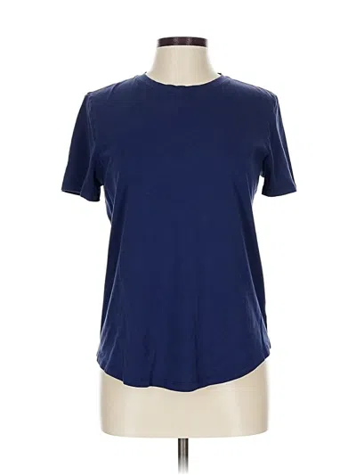 Pre-owned Lululemon Athletica Short Sleeve T-shirt In Blue