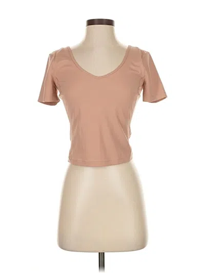Pre-owned Lululemon Athletica Short Sleeve T-shirt In Brown