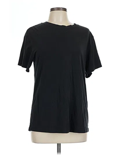Pre-owned Lululemon Athletica Short Sleeve Top Black Crew Neck Tops