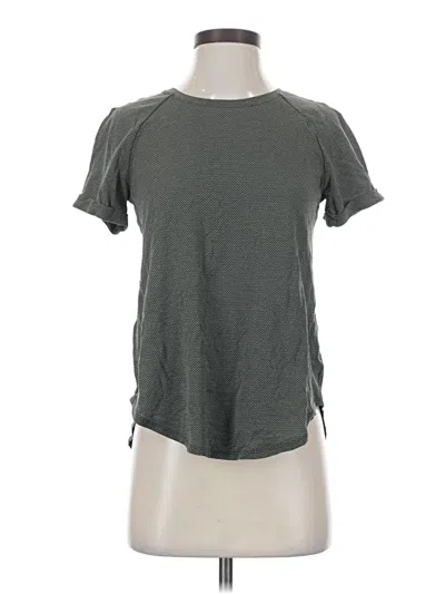 Pre-owned Lululemon Athletica Short Sleeve Top Gray Crew Neck Tops
