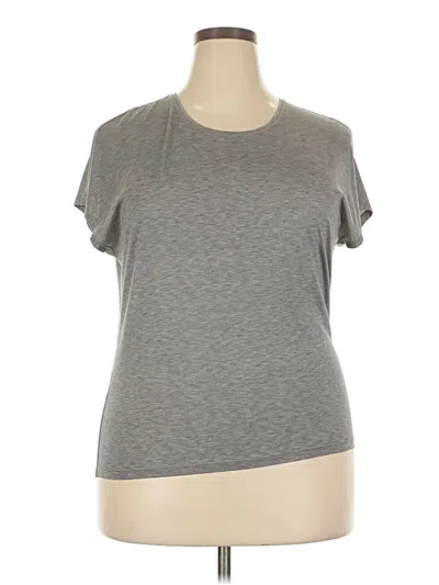 Pre-owned Lululemon Athletica Short Sleeve Top Gray Crew Neck Tops