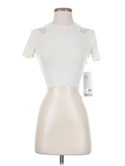 Lululemon Athletica Short Sleeve Top Ivory Keyhole Neckline Tops In White