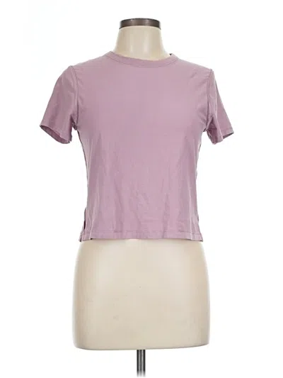 Pre-owned Lululemon Athletica Short Sleeve Top Purple Crew Neck Tops