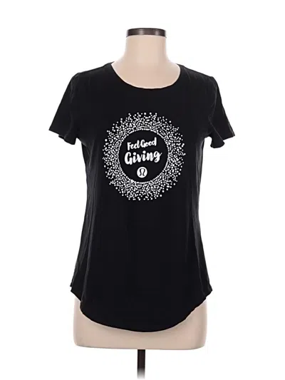 Pre-owned Lululemon Athletica Short Sleeve T-shirt In Black