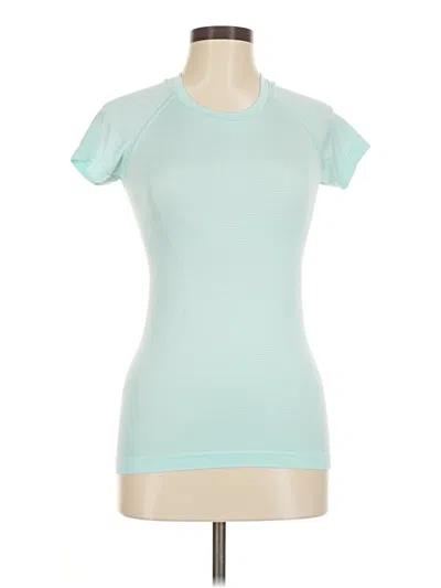 Pre-owned Lululemon Athletica Short Sleeve T-shirt In Blue