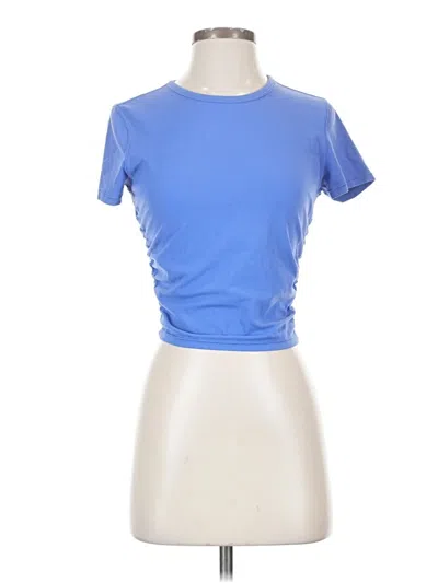Pre-owned Lululemon Athletica Short Sleeve T-shirt In Blue