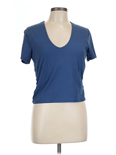 Pre-owned Lululemon Athletica Short Sleeve T-shirt In Blue