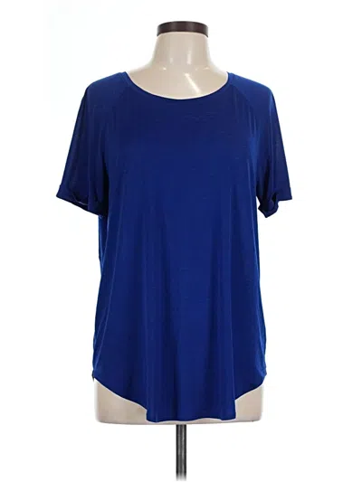 Pre-owned Lululemon Athletica Short Sleeve T-shirt In Blue