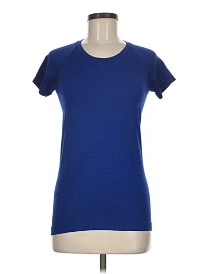 Pre-owned Lululemon Athletica Short Sleeve T-shirt In Blue