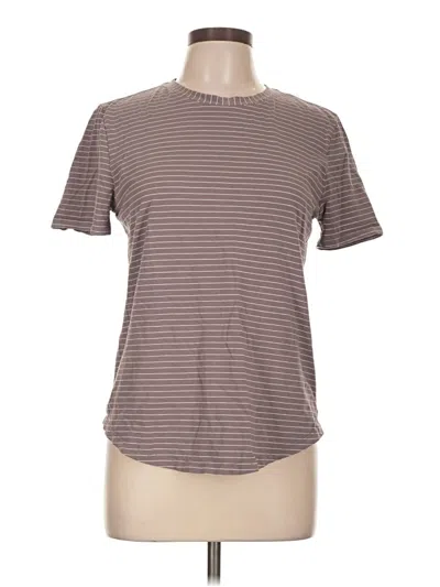Pre-owned Lululemon Athletica Short Sleeve T-shirt In Brown