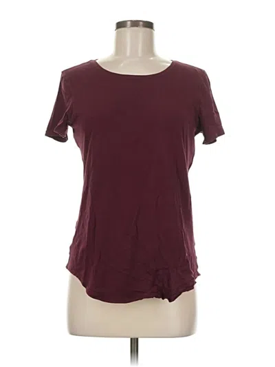 Pre-owned Lululemon Athletica Short Sleeve T-shirt In Burgundy