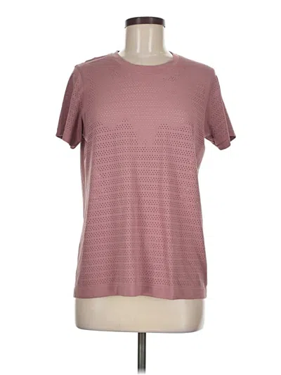 Pre-owned Lululemon Athletica Short Sleeve T-shirt In Burgundy