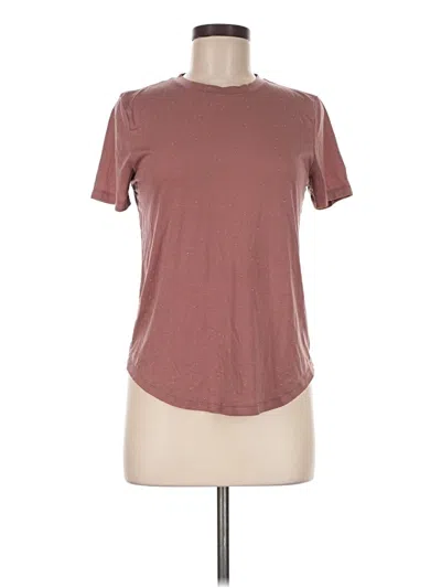 Pre-owned Lululemon Athletica Short Sleeve T-shirt In Burgundy