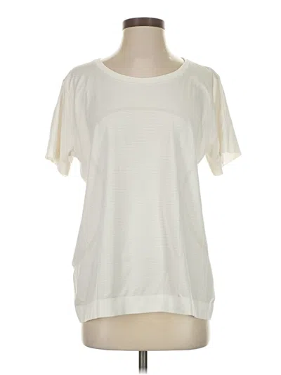 Pre-owned Lululemon Athletica Short Sleeve T-shirt In Ivory