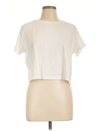 Pre-owned Lululemon Athletica Short Sleeve T-shirt In Ivory