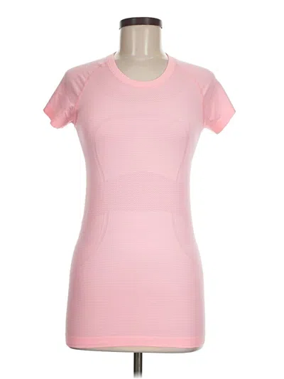 Pre-owned Lululemon Athletica Short Sleeve T-shirt In Pink