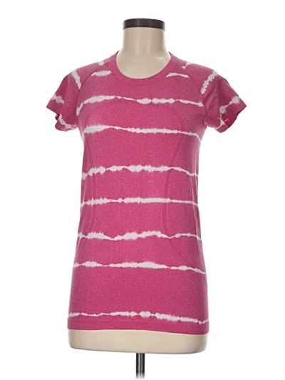 Pre-owned Lululemon Athletica Short Sleeve T-shirt In Pink