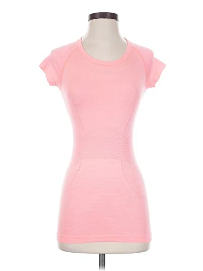 Pre-owned Lululemon Athletica Short Sleeve T-shirt In Pink
