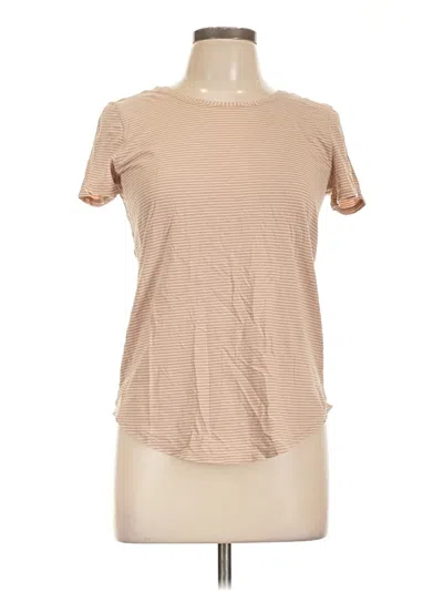 Pre-owned Lululemon Athletica Short Sleeve T-shirt In Tan