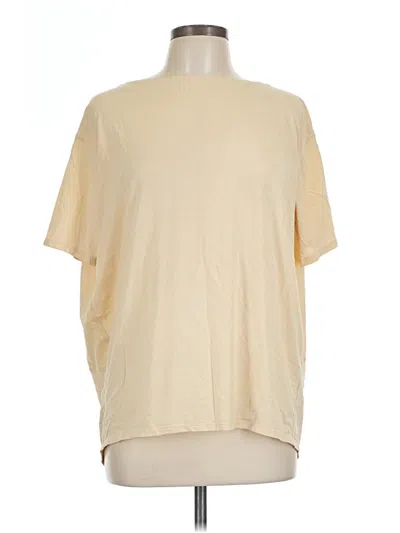 Pre-owned Lululemon Athletica Short Sleeve T-shirt In Tan
