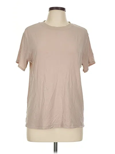 Pre-owned Lululemon Athletica Short Sleeve T-shirt In Tan