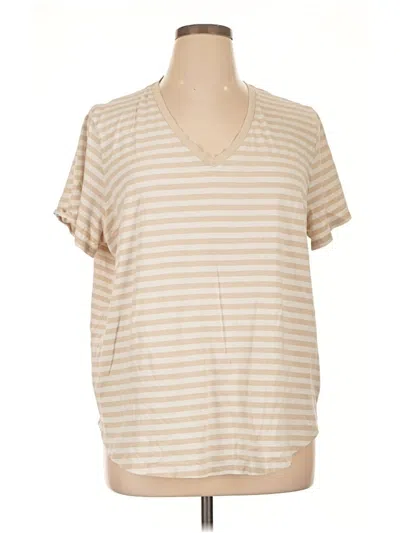 Pre-owned Lululemon Athletica Short Sleeve T-shirt In Tan