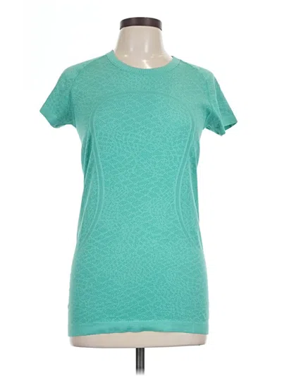 Pre-owned Lululemon Athletica Short Sleeve T-shirt In Teal