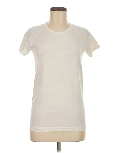 Pre-owned Lululemon Athletica Short Sleeve T-shirt In White