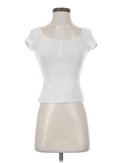 Pre-owned Lululemon Athletica Short Sleeve T-shirt In White