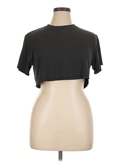 Pre-owned Lululemon Athletica Short Sleeve Turtleneck In Black
