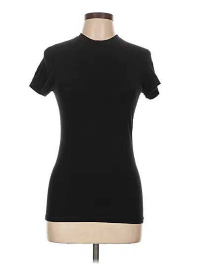 Pre-owned Lululemon Athletica Short Sleeve Turtleneck In Black