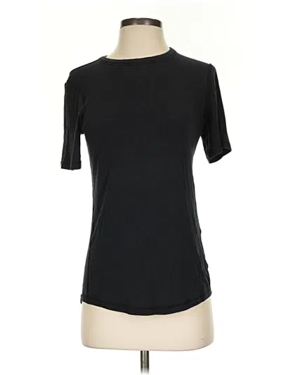 Pre-owned Lululemon Athletica Short Sleeve Turtleneck In Black